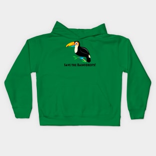 Save The Rainforests with Toucan Kids Hoodie